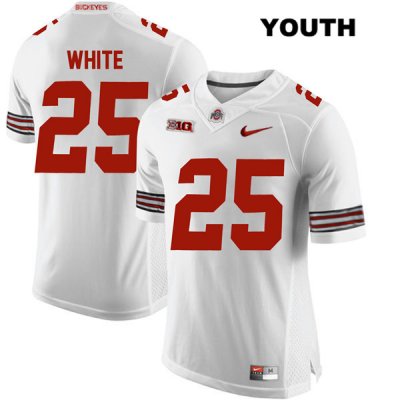 Youth NCAA Ohio State Buckeyes Brendon White #25 College Stitched Authentic Nike White Football Jersey LO20P01OU